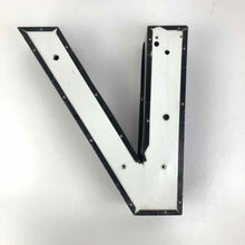 Load image into Gallery viewer, Italic Yellow Sign Letter V