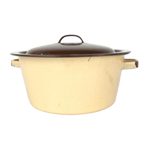 Load image into Gallery viewer, Brown Graniteware Stock Pot