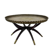 Load image into Gallery viewer, Brass Tray Coffee Table