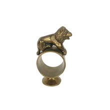 Load image into Gallery viewer, Brass Lion Napkin Ring