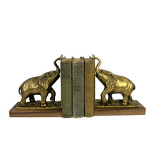Load image into Gallery viewer, Brass Elephant Bookends