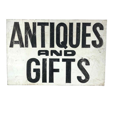 Load image into Gallery viewer, Antiques & Gifts Metal Sign