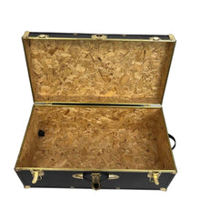 Load image into Gallery viewer, Black & Gold Foot Locker Trunk