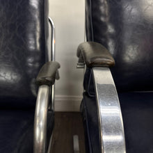 Load image into Gallery viewer, Chrome & Navy 1930s Chairs