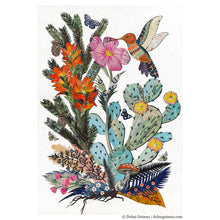 Load image into Gallery viewer, Dolan Geiman Signed Print Hummingbird with Cactus