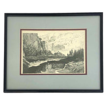 Load image into Gallery viewer, Canyon River Ink Drawing Print