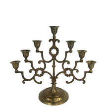 Load image into Gallery viewer, Brass 7-Arm Candleholder