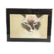 Load image into Gallery viewer, Siamese Cat Pastel Drawing