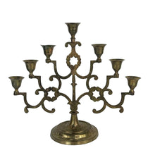 Load image into Gallery viewer, Brass 7-Arm Candleholder