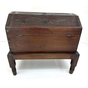 Carved Wooden Dowry Chest