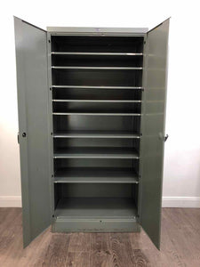 Upright Gray Metal Cabinet