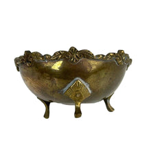 Load image into Gallery viewer, Small Brass Footed Bowl