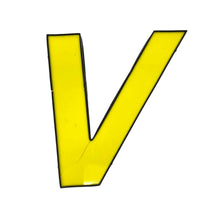 Load image into Gallery viewer, Italic Yellow Sign Letter V