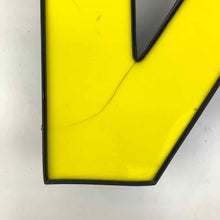 Load image into Gallery viewer, Italic Yellow Sign Letter V