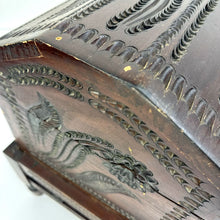 Load image into Gallery viewer, Carved Wooden Dowry Chest
