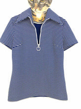Load image into Gallery viewer, Blue & White Ladies Shirt