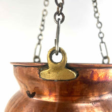Load image into Gallery viewer, Hammered Copper Hanging Planter