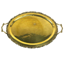 Load image into Gallery viewer, Large Ornate Brass Tray