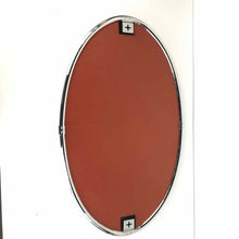 Load image into Gallery viewer, Art Deco Chrome Oval Mirror