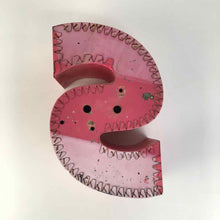 Load image into Gallery viewer, Pink Metal Sign Letter S