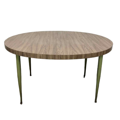 Faux Wood & Metal Dining Table
