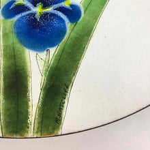 Load image into Gallery viewer, Blue Irises Enamel Plate