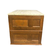 Load image into Gallery viewer, Tiger Oak & Travertine Console