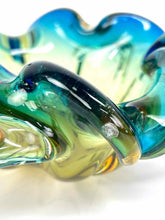 Load image into Gallery viewer, Blue & Amber Glass Bowl