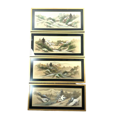 Asian Landscape Silk Paintings