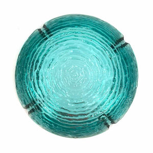 Textured Teal Glass Ashtray