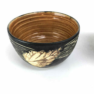 Handmade Leaf Pottery Bowls