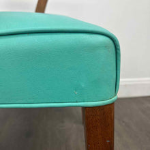 Load image into Gallery viewer, Turquoise Wooden Arm Chair