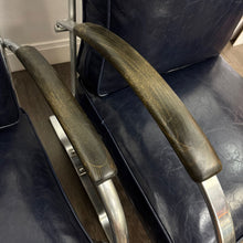 Load image into Gallery viewer, Chrome & Navy 1930s Chairs