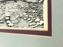 Load image into Gallery viewer, Frozen River Ink Drawing Print