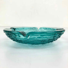 Load image into Gallery viewer, Textured Teal Glass Ashtray