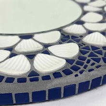 Load image into Gallery viewer, Blue & White Mosaic Mirror