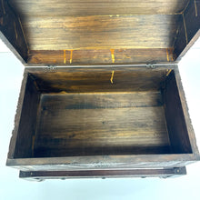 Load image into Gallery viewer, Carved Wooden Dowry Chest