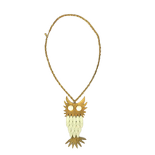 Load image into Gallery viewer, Gold &amp; Ivory Owl Necklace