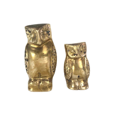 Modern Brass Owls
