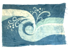 Load image into Gallery viewer, Blue Swirl Batik Fabric Panel