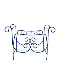 Load image into Gallery viewer, Blue Metal Vanity Stool