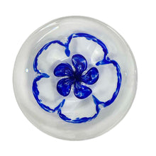 Load image into Gallery viewer, Blue Flower Art Glass Plate