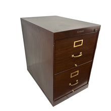 Load image into Gallery viewer, Faux Wood 1940s File Cabinet