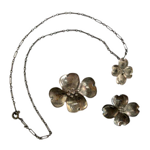 Load image into Gallery viewer, Dogwood Pendant & Brooch Set