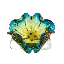 Load image into Gallery viewer, Blue & Amber Glass Bowl