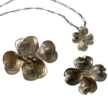 Load image into Gallery viewer, Dogwood Pendant & Brooch Set