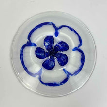 Load image into Gallery viewer, Blue Flower Art Glass Plate