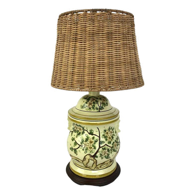 Asian Lamp & Wicker Shade
