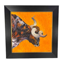 Load image into Gallery viewer, Corkscrew Longhorn Painting