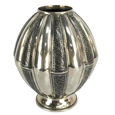 Engraved Silver Vase
